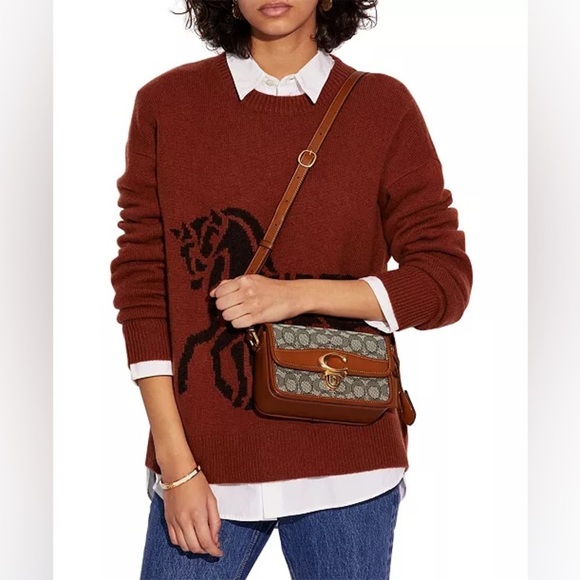 Coach Studio Shoulder Bag 19 In Signature Jacquard - Picture 1 of 15